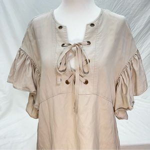 Ulla Johnson cute ruffled Linen blend mini dress - size 6